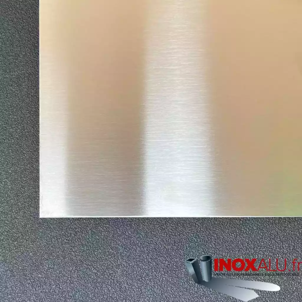 Tôle acier inoxydable lisse Ep. 0,5 mm, 50 x 25 cm